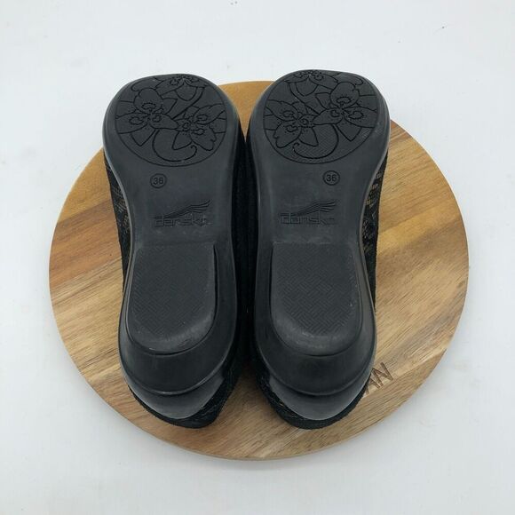 Dansko Olivia Loafers Shoe Womens EU 36 US 5.5-6 Black Gold Snake Print Flat - Picture 7 of 8